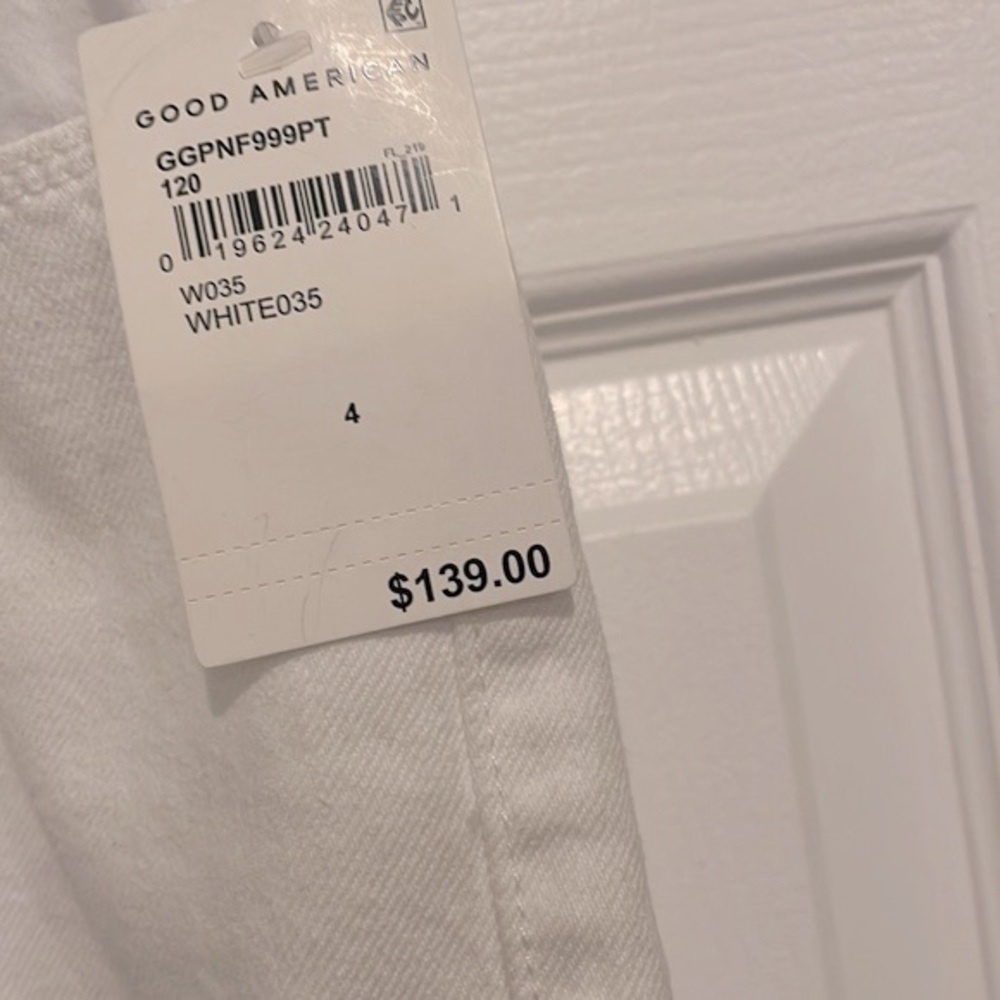 🆕 Good American white distressed denim jeans size 4/27 L4 - Picture 6 of 11